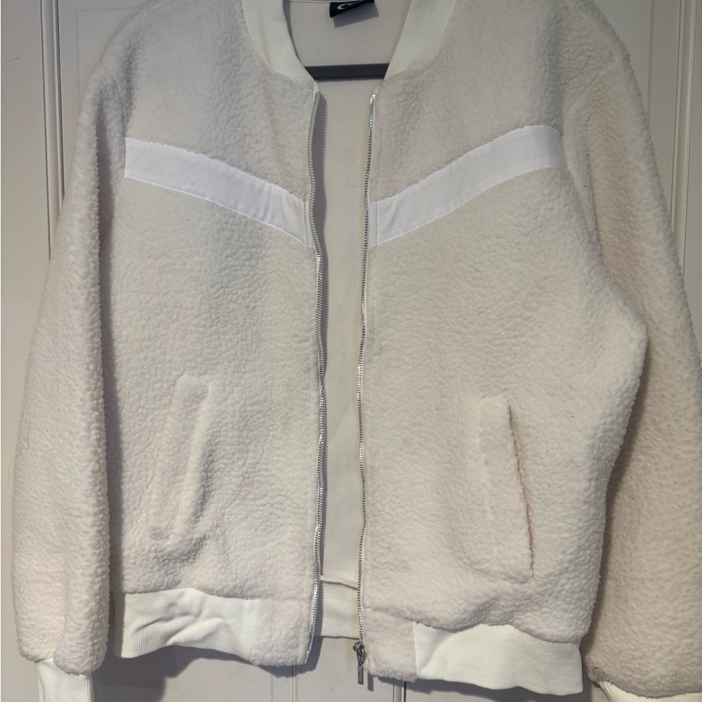 Elegant Cream Teddy Jacket